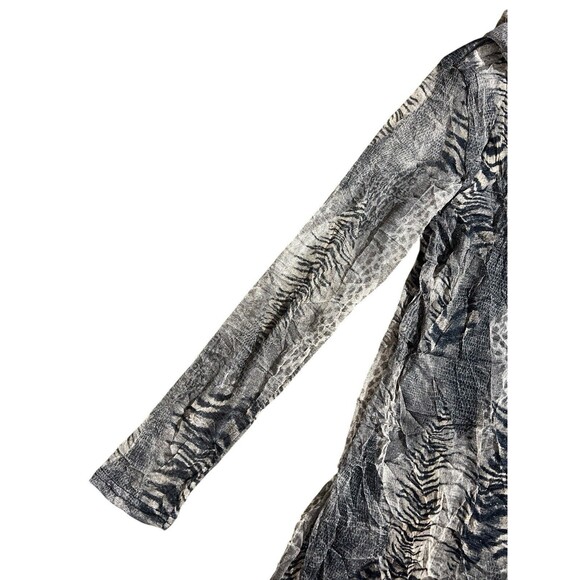 Y2K My Pretty Angel Mesh Off The Shoulder Dress Long Sleeve Animal Print Sz M - Picture 15 of 16